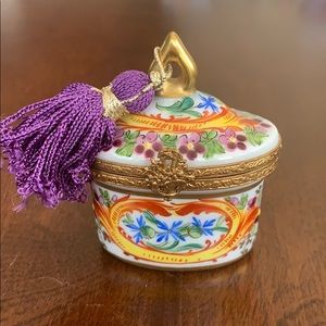 *SOLD* Limoges Box with purple tassel